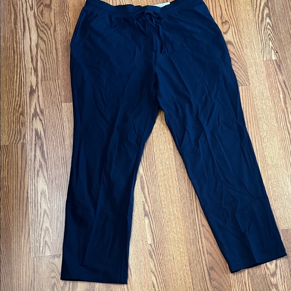NWT Style & Co. Women's Navy Skimmer Straight Leg Comfort Waist Mid Rise Pants